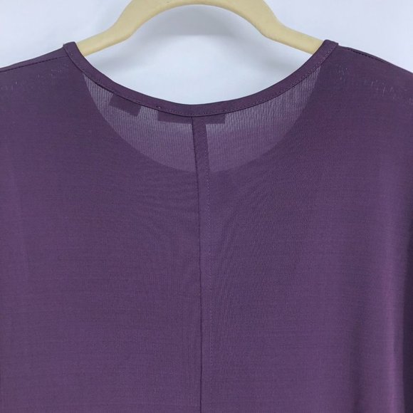 Aritzia Babaton Eggplant Purple 3/4 Sleeve Round / Scoop neck Maxi Dress size S - Picture 12 of 14
